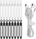 Silicone Cable Ties, Cord Organizer Cable Management, Black White by ELECTRONICSORGANIZATION