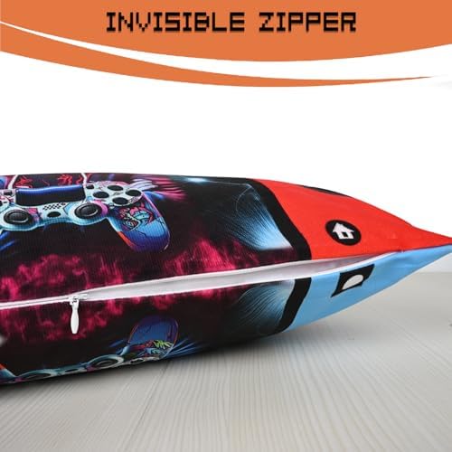 Gamer Gifts for Teen Boys, Gaming Boy Room Decor, Gaming Accessories for Teen Boy, Gamer Pillow Case Flannel Material，12 x 20 inches 1-Pack (No Inserts) - Image 4