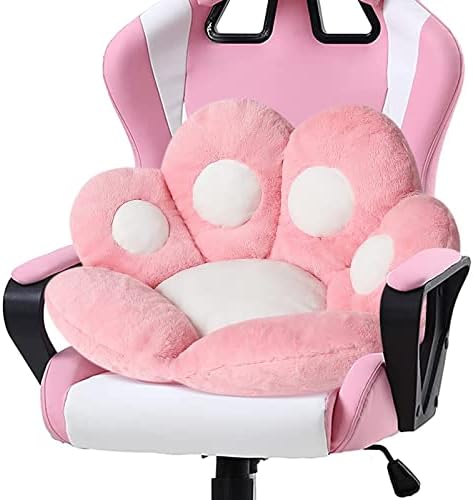 Ditucu Cat Paw Cushion Kawaii Chair Cushions 27.5 x 23.6 inch Cute Stuff Seat Pad Comfy Lazy Sofa Office Floor Pillow for Gaming Chairs Room Decor Pink by DITUCU