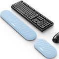 Ergonomic Wrist Rest, Full-Size Keyboard & Mouse Wrist Support Pad, Blue | Slow Rebound, Soft Memory Foam, Computer Keyboard & Mouse Palm Rest, Pain Relief, Comfort for Office, Gaming, Study, Typing by TopmadeProduct-Ordernow