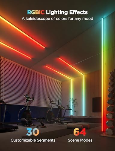 Govee RGBIC LED Strip Lights 9.8ft with Covers,Smart Control, APP, WiFi - Image 5