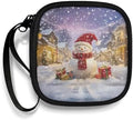 Christmas Snowman Earbud Case Earphone Carrying Case Cell Phone Accessories Storage Bag with Handle for Earphone,Flash Drive,Charging Cable, Key Wall Charger by Unknown
