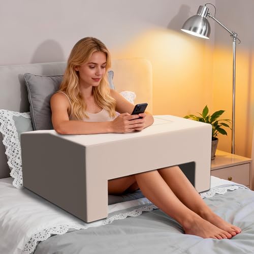 Lap Desk Pillow with Removable Cover Adjustable Angle Gaming & Machine Washable Reading Pillow for Adults Multipurpose Laptop Bed Tray with Arms for Working by FURNAWAY
