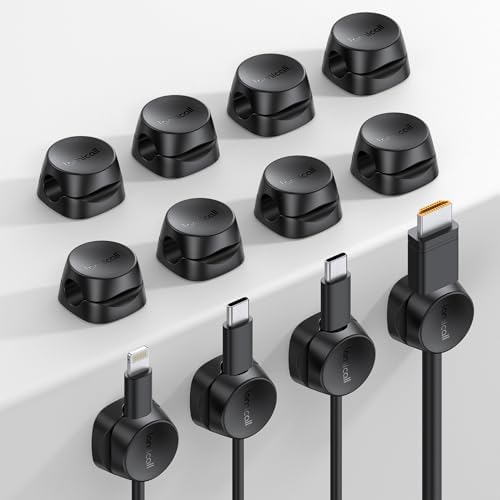 Lamicall 12 Pack Spring Cord Organizer Clips, Cable Management for Desk by Lamicall