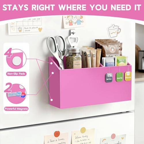 MR.MATE Magnetic Pen Holder,Pink Magnetic Marker Cup for Fridge Whiteboard - Image 5