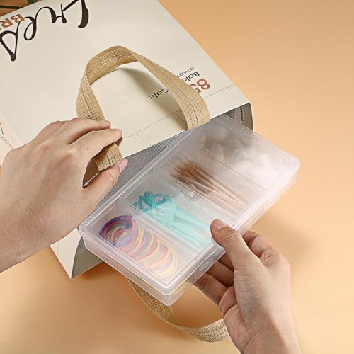 Hipiwe Plastic Qtip Cotton Swab Travel Case Hair Accessories Holder, 4-Slot - Image 4