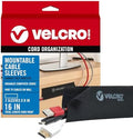 VELCRO Brand Mountable Cable Sleeve, Black, 8 in, 2 Pack by VELCROBrand