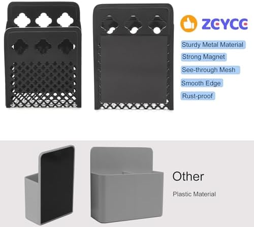 Magnetic Pen Holder, Mesh Metal Strong Magnet Dry Erase Marker Holder - Image 4