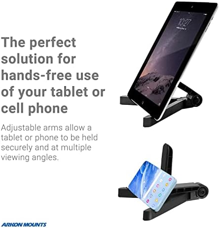 ARKON Mounts Portable Tablet Stand | Adjustable Viewing Angle | For Phones and Tablets | Fits Apple iPad, iPhone, Samsung Galaxy, Note, Switch, and more - Image 6