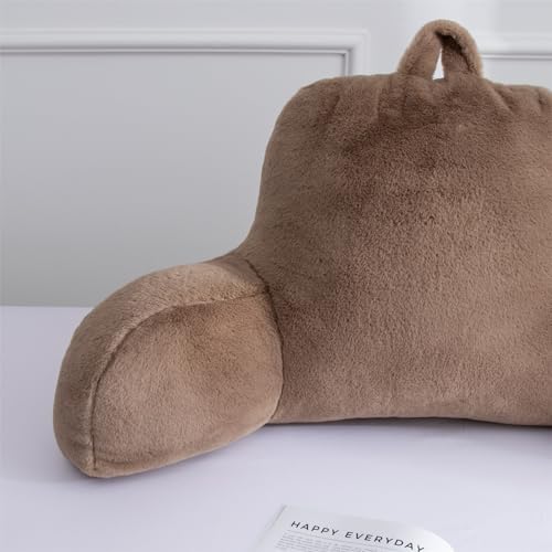 A Nice Night Khaki Reading Pillow, 18.5" Bed Wedge Pillows with Arms - Image 4