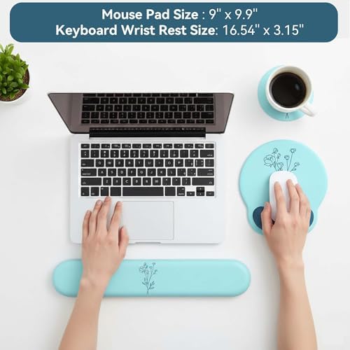 Mouse Pad with Keyboard Wrist Rest,Ergonomic Mousepad Support Set - Image 4
