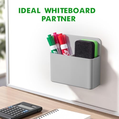 2 Pack Magnetic Pen Holder Cup for Whiteboard, Classroom Supplies - Image 4