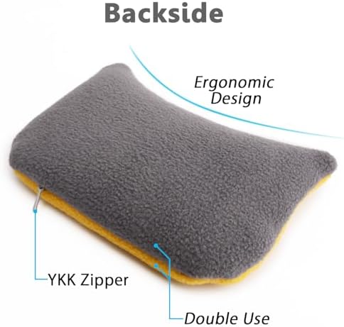 Large Mouse Wrist Rest Bean Bag, Ergonomic Mouse Support Pad Filled Ergo Beads for Computer, Laptop, PC Gaming (Yellow) - Image 2