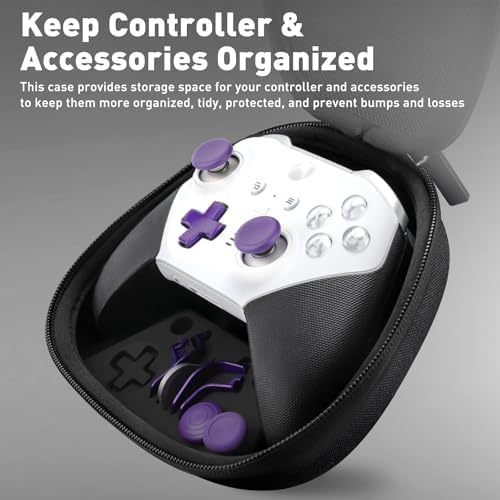 Complete Component Pack for Xbox Elite Controller Series 2 - Accessories Includes 1 Controller Carrying Case, 1 Charging Dock, 4 Thumbsticks, 4 Paddles, 1 Adjustment Tool and 1 Charging Cable(Purple) - Image 2