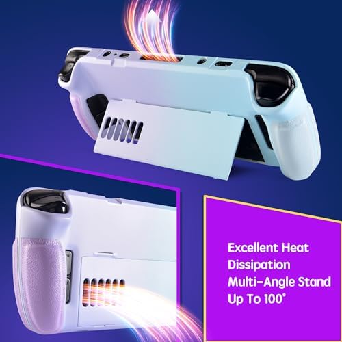 UYIYE Kickstand Case for Steam Deck OLED & LCD - Blue Purple Gradient Cover - Image 5