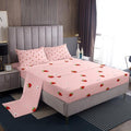 Girls Strawberry Bed Sheets Twin Kawaii Strawberry Sheet Set For Kids Room Decor Japanese Style Pink Cute Cartoon Fruit Food Theme Fitted Sheet Girly White Floral Flat Sheet With Deep Pocket by Erosebridal