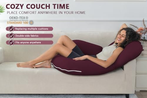 INSEN Reading Pillow, Back Pillow for Sitting in Bed and Couch, Gaming Pillow for Adults, Sit Up Support for Bed - Image 6
