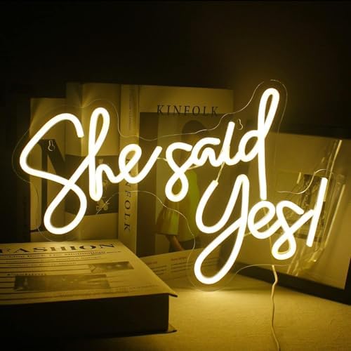 She Said Yes Neon Sign Engagement Party Neon Sign for Proposal by gamerneon