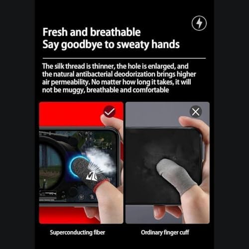 1 Pair for Pubg Mobile Games Gaming Finger Sleeve Breathable Fingertips Sweatproof Fingertip for Mobile Cove Slip, Gaming Accessories (Purple) - Image 2