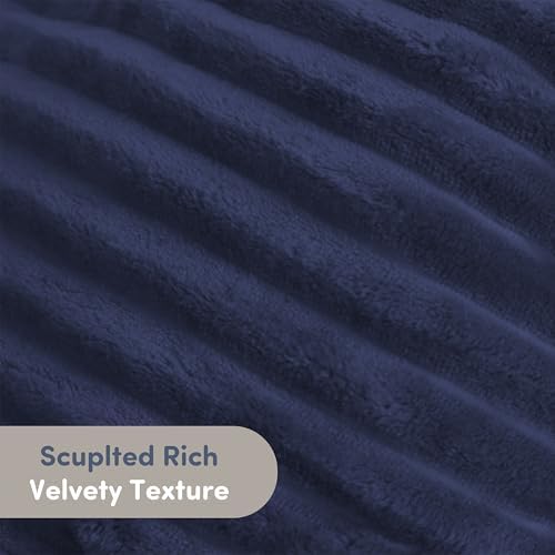 Nestl Reading Pillow with Shredded Memory Foam, Luxe Cut Plush Back Pillow for Sitting Up in Bed, Back and Arms Adjustable Support for Adult & Teens, Backrest Pillows with Washable Cover Navy Blue - Image 5