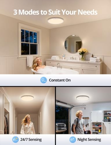 Combuh Rechargeable Battery Operated Ceiling Light for Shower Wireless - Image 5
