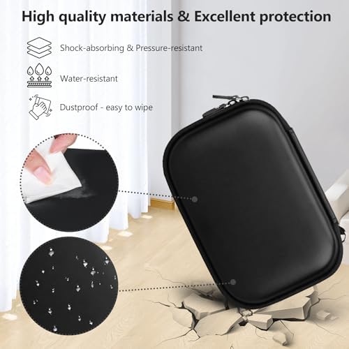 Supmay Carrying Case for Miyoo Mini Plus OnionOS Handheld Game Console, Retro Gaming Console Storage Holder Travel Bag with Mesh Pocket for USB-C Cable, TF-Card Reader, Instruction, Black - Image 5