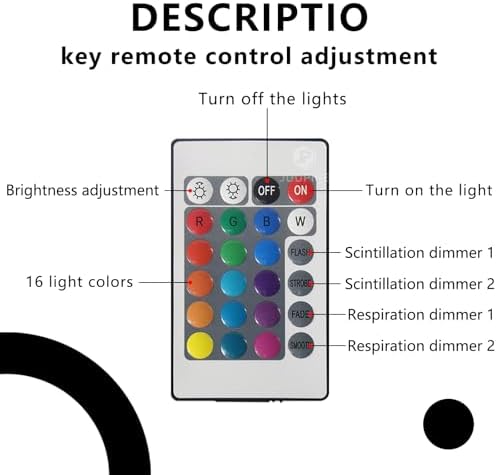 Bulto 4Pcs LED Lamp Kit 001 16 Color for Bambu Lab 3D Printing, RGB Remote Control DIY LED Light Kit - Monitor Light Bar for Bambu Lab Makerworld/Anycubic/Makeronline, 5V USB Powered - Image 6
