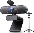 EMEET C960 4K Webcam with Tripod, 3 Adjustable Height, 360° Swivel Head by EMEET
