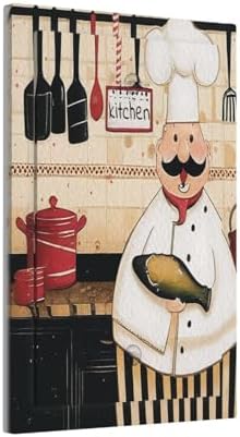 Decorative Light Switch Cover Plate Cartoon Fat Happy Chef Cook 1 Gang No Device Single Blank Outlet Covers Wall Plate Switchplate Covers Dimmer Faceplate for Farmhouse Kitchen Decor - Image 2