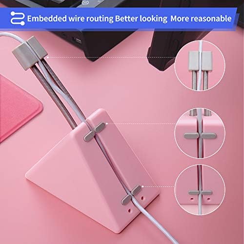 HOTLINEGAMES Mouse Bungee Mouse Cord Clip Cord Management System Fixer Holder for Esports FPS Game (3.0 Pink) - Image 3