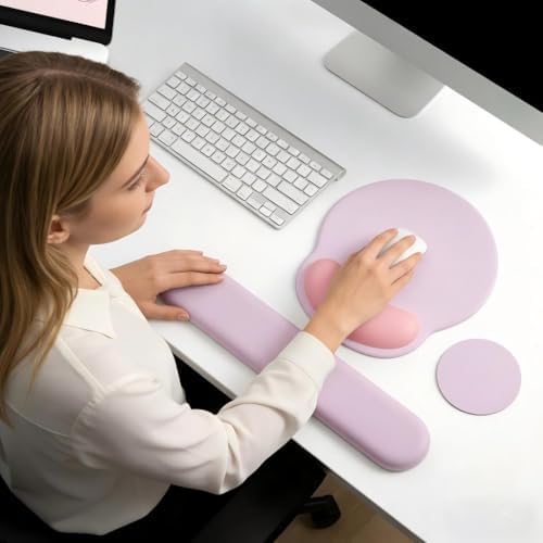 Mouse Pad with Keyboard Wrist Rest,Ergonomic Mousepad Support Set - Image 7