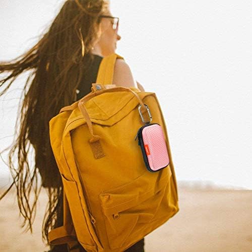 Pink Earbud Carrying Case, Lightweight Mini Universal Storage Pouch - Image 6