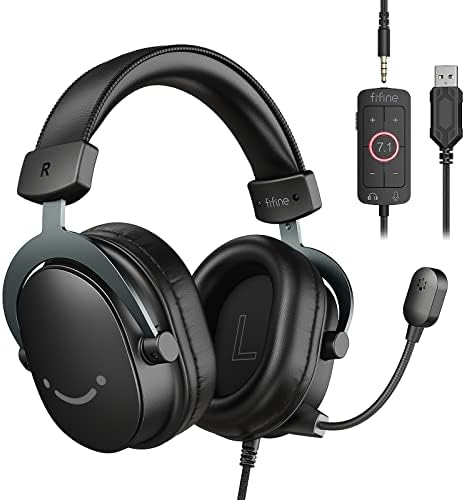 FIFINE H9 Wired Gaming Headset with Microphone, 3.5mm and USB Connectivity by FIFINE