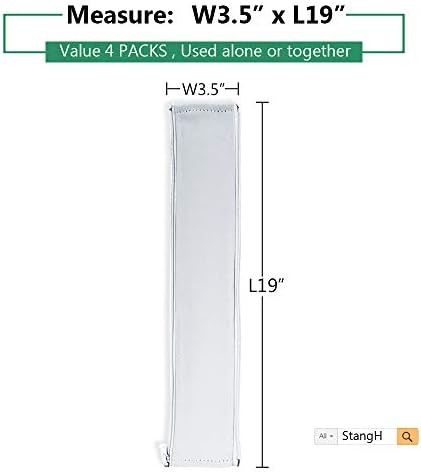 StangH Office Cable Management kit with Zipper 19 Inch, 4 Pieces -White - Image 2