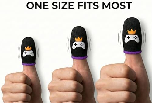 King of The Game - Improved Materials Gaming Finger Sleeves (6 Pack) for Touch Screens and Controllers. Skin-Protective, Ultra-Sensitive, Sweat-Resistant, Breathable and Stretchable. (Purple) - Image 6