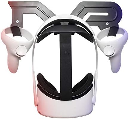 VR Headset and Controller Wall Mount Storage Stand Hook Compatible for Meta Quest 3 / Quest 2 / Pro / 1, PSVR 2, Pico 4, Hp Reverb G2, HTC Vive, Cosmos, Elite, Valve Index (Black) - Image 2