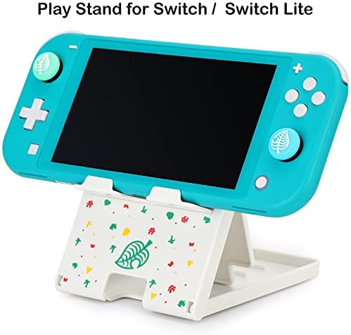 Tscope Foldable Switch Stand for Nintendo Switch/Switch 2/Lite/OLED, Adjustable Compact Portable Holder, Cute Leaf Design Gaming Stand Accessories (White) - Image 2