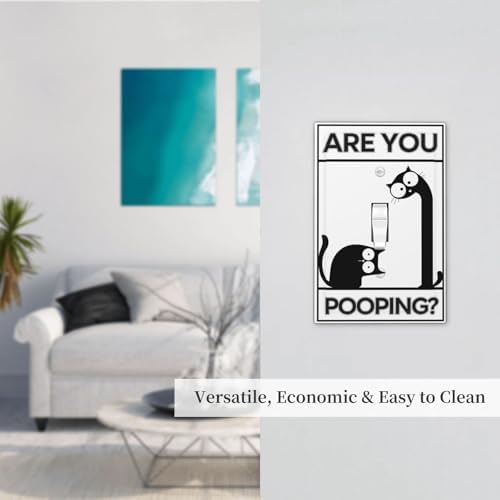 Single Toggle Switch Wall Plate Funny Black Cat Are You Pooping Quote 1 Gang Light Switch Cover with Matching Color Mounting Screw Humor Decor Electrical Faceplate for Bathroom Home Renovation - Image 7