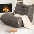 Hobestluk Bean Bag Chair Leather Togo Chair Memory Foam Living Room Adult | Ergonomic Design,Floor Chair,Waterproof Sofa,Easy Clean,Anti-slip ,No Assembly Required,Bedroom Dorm Office Reading Grey by YourHomeDeservesMore