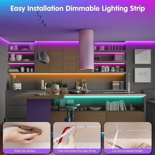 Tenmiro 32.8ft LED Strip Lights, RGB LED Smart Music Sync Color Changing LED Lights Strips with Remote LED Lights for Bedroom, Room, TV, Party - Image 7