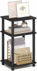Furinno Turn-N-Tube 3-Tier Toolless Side Table, Compact, Dark Americano by Furinno-FitsYourSpaceFitsYourBudget