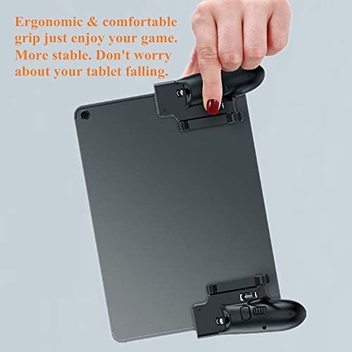 PUBG Controller for iPad, 4 Triggers [6 Finger Operation] Sensitive Shoot Aim Trigger Gamepad Grip, Support 9.7-12.9 inch iPad & Tablet (Thickness < 10mm) - Image 5