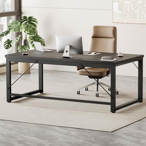 Mericonia 63x28 Inch Computer Desk, 1" Thick Heavy Duty Office Table by MERICONIA