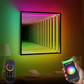 3D Infinity Mirror Light, 19.7in/50cm Square RGB Tunnel Light, 358 LEDs by XQDUPDA