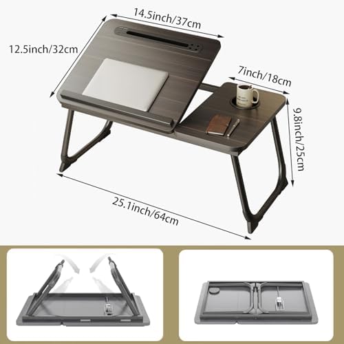Laptop Desk for Bed, Adjustable Laptop Stand with 5 Different Angles - Image 4