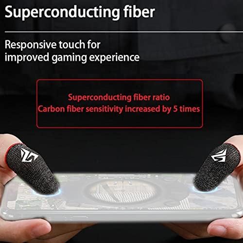 6 Pairs Finger Sleeves for Gaming, Gaming Finger Sleeves, Thumb Sleeves Mobile Gaming Controller, Cell Phone Gaming Finger Sleeves for Mobile Game, Anti Sweat, Breathable (Purple) - Image 2