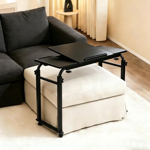 Overbed Laptop Cart Over The Bed Table with Wheels Adjustable Bed Hospital - Image 4