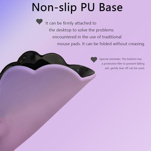 Cloud Keyboard Wrist Rest Purple Mouse Pad with Wrist Rest for Computer Keyboard and Mouse Pad Set Memory Foam PU Base Cute Ergonomic Wrist Pad Support for Gaming Desk Laptop Home Office Pain Relief - Image 4