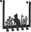 Reallnaive Black Cat Over The Door Hooks Cute Room Decor by Reallnaive