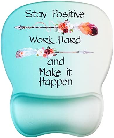 MROCO Ergonomic Mouse Pad with Gel Wrist Rest, 9.4 x 8.1 in, Feather Arrow by MROCO